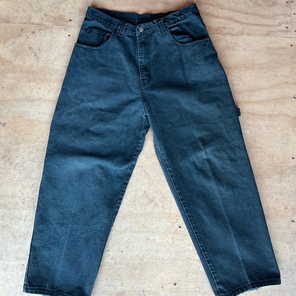 Vintage Carpenter Pants Distressed And Faded Black Unbranded Size 36